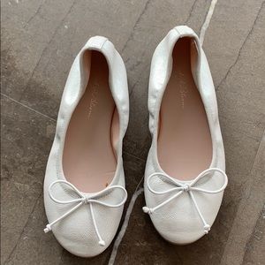 Ruby and Bloom silver ballers flats.